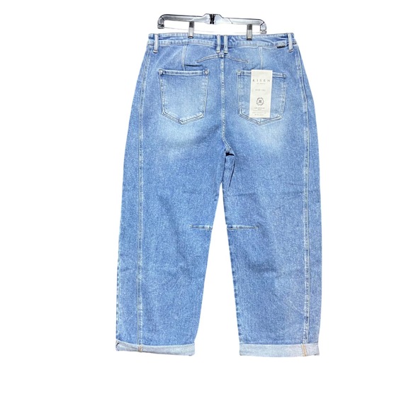 Risen Jeans Denim - Risen Jeans Women's Size 2XL Medium Wash Wide Leg High Rise Denim Pants RDP5901X
